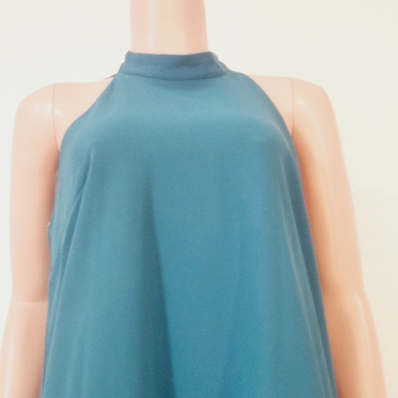 Lovers & Friends Teal Halter Swing Dress With Pockets Size M - Picture 3 of 14